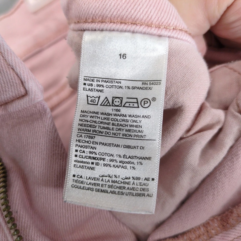 Old Navy Boyfriend Mid-Rise Pink Jeans Womens 16 38x28" Stretch Denim Coquette - Picture 6 of 8
